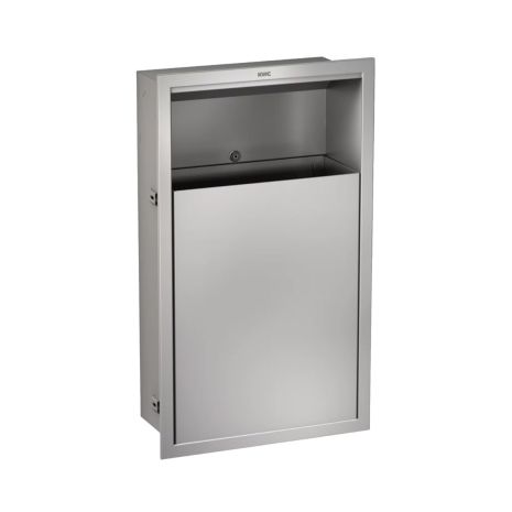 KWC DVS Stainless Steel Fully Recessed Wall Mounted Waste Bin 23L