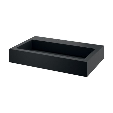 Delabie AQUEDUTO Matte Black Wall-Mounted Washbasin Without Tap Hole