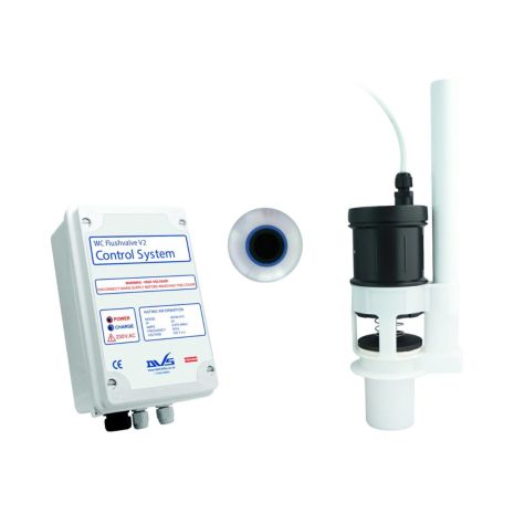 KWC DVS Standard Toilet Flushvalve Kit with 50mm Chrome Bezel 