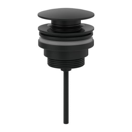 Universal Taps & Fittings Push-Open Waste Round in Matt Black