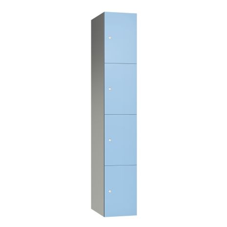 Four Door Supreme Wet Area Locker with Blue SGL Laminate Doors