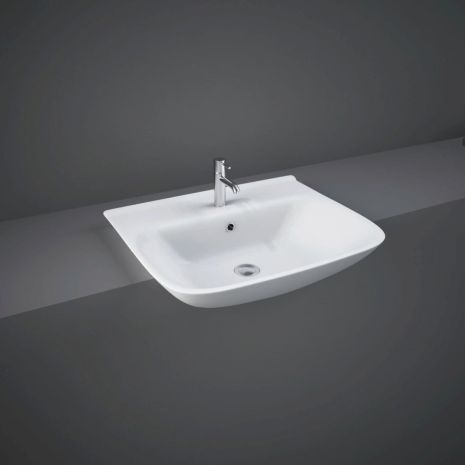 RAK-Origin 52cm Semi Recessed Basin with 1 Taphole | Commercial Washrooms