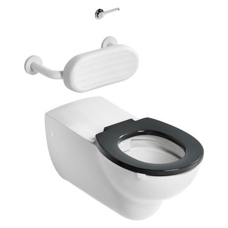 S0441(HY) (WC HD) Contour 21+ 70cm projection wall mounted rimless WC pan with horizontal outlet and anti-microbial glaze