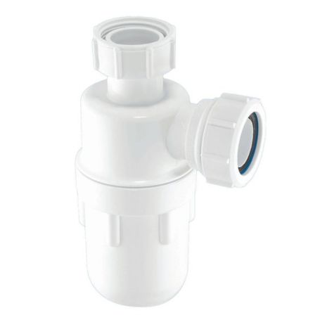 N&C White Plastic Bottle Trap 32mm (1.1/4")