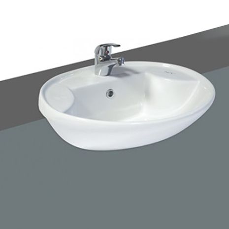 Blanc Semi Recessed Basin - 500mm 1 Tap Hole