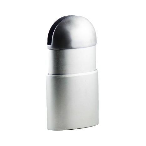 Oval Adjustable Height Cubicle Leg (Single Slot) - Aluminium - 18-21mm