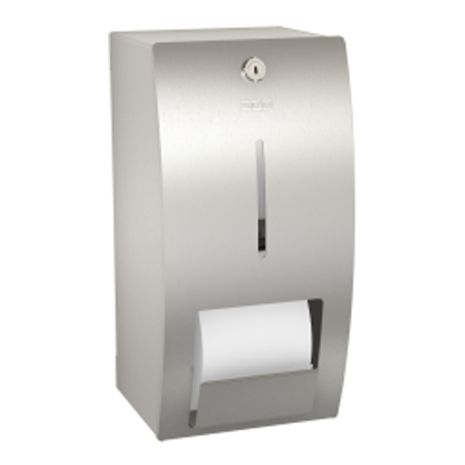 KWC DVS Stratos Wall Mounted Double Toilet Roll Holder - With Spindle