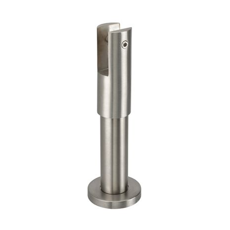 Height Adjustable Cubicle Support Leg - Satin Stainless Steel 