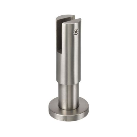 Low Level Height Adjustable Cubicle Support Leg - Satin Stainless Steel 