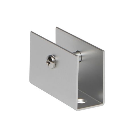 Square U-bracket (18-21mm) - Satin Anodised Aluminium 