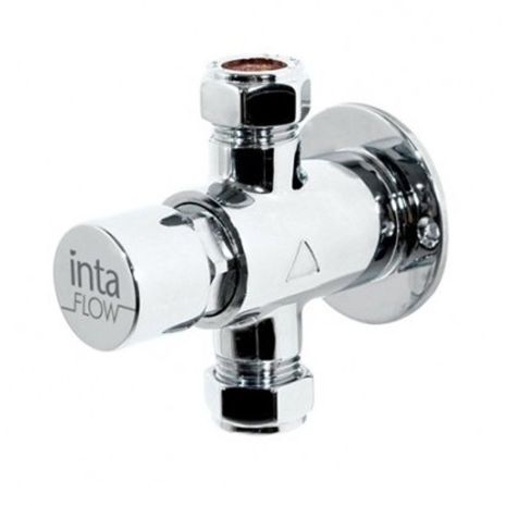 Inta Push Button Shower Control with Adjustable Timed Flow and Anti Block