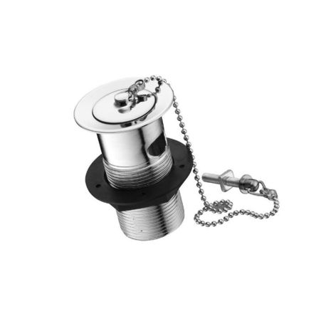 Ideal Standard 1.1/4" Chrome Basin Waste with Chain, Plug and Bolt Stay – 80mm Slotted Tail