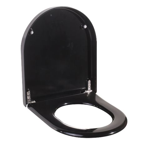 Heavy Duty Black Toilet Seat and Cover