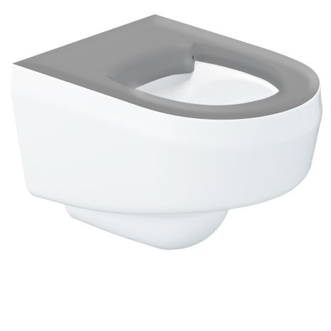 VR01-073 - Grey seat Delabie DVS Wall Hung Vandal Resistant Toilet Pan