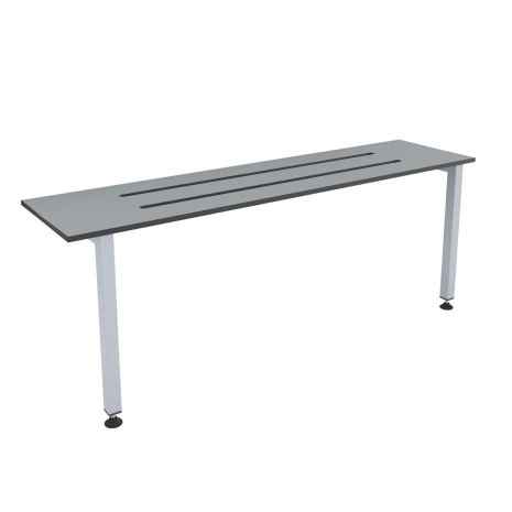 Grey Wall to Floor L Shape Bench Seat