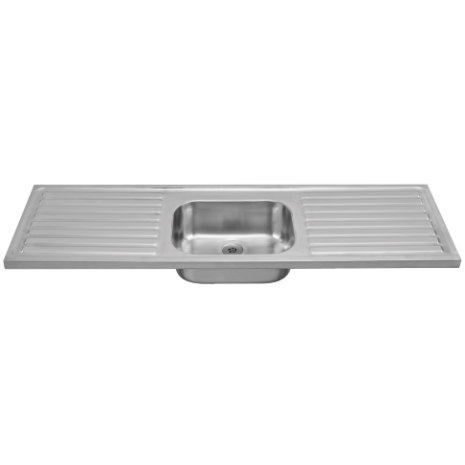 KWC DVS Lab Sink with Central Bowl and Double Drainer | Commercial Washrooms