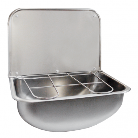 KWC DVS Cleaners Sink with Grid and Splashback | Commercial Washrooms