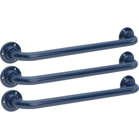 KWC DVS Straight Grab Rails 600 mm Blue Three Pack
