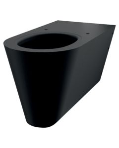 Black Wall-Hung 700 S Toilet Pan | Delabie 