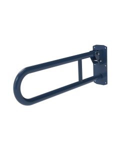 Fitzroy Of London  Stainless Steel Hinged Lift And Lock Support Rail - 650mm, Dark Blue | Commercial Washrooms