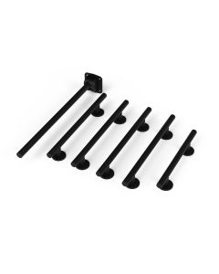 NymaSTYLE Rail Only Doc M Pack with Stainless Steel Luxury Concealed Fixing Rails - Matt Black | Commercial Washrooms