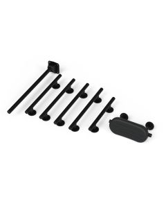 NymaSTYLE Grab Rail Only Doc M Pack With Luxury Concealed Fixing Grab Rails And Back Rest - Matt Black | Commercial Washrooms