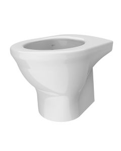 Dudley Resan Standard Height Back to Wall Toilet Pan V2 - Plain White Seat