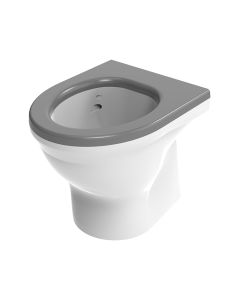 Dudley Resan Standard Height Back to Wall Toilet V3 with Grey Seat