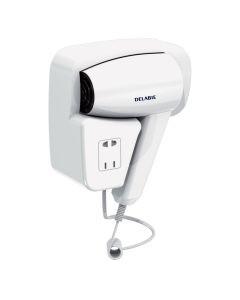 Delabie Wall Hung Hair Dryer with Shaver Socket