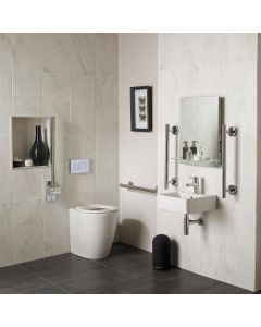 S6406AA Ideal Standard Concept Freedom Back-to-wall Ensuite Bathroom Pack with 40cm Basin