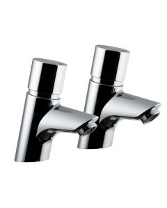Armitage Shanks Avon 21 Push Button Self Closing Pillar Taps (Pair) | Commercial Washrooms