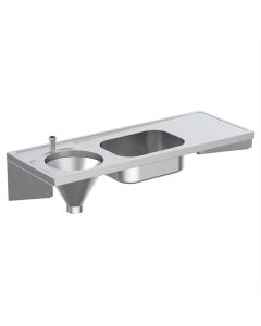 S3338MY: Left-Handed, Top Inlet Armitage Shanks Dee Slop Hopper With Sink