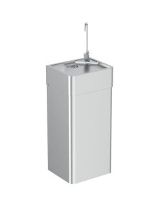 Armitage Shanks Purita Fountain, 26 x 31cm, Stainless Steel - with 70cm pedestal | Commercial Washrooms