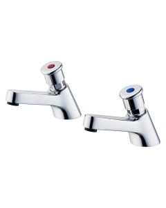 Armitage Shanks Sandringham 21 1/2" Self Closing Pillar Taps | Commercial Washrooms