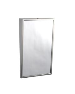 Fixed-Position Tilt Mirror with Stainless Steel Frame