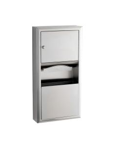 Bobrick Classic Surface-Mounted Paper Towel Dispenser/Waste Bin