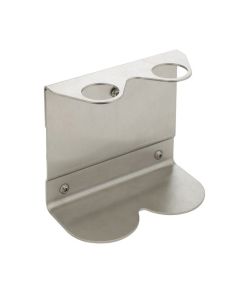 Brushed Stainless Steel 300ml Twin Bottle Holder | Commercial Washrooms