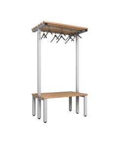 1000mm Double Sided Over Head Hanging Changing Room Bench Seat with Beech Wood Slats