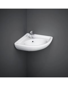 RAK-Compact Corner Basin with 1 Taphole | Commercial Washrooms