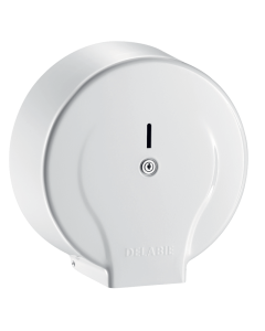 White Delabie Jumbo Toilet Paper Dispenser 400m