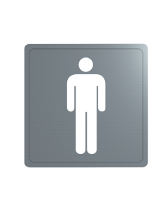 Delabie Male Toilet Sign - Satin Stainless Steel