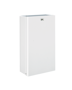 Delabie Wall Mounted Bin With Flap, 16L White