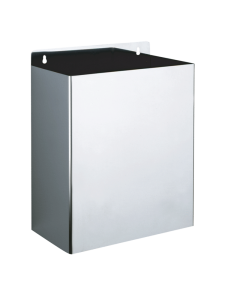 Delabie Wall Mounted Rectangular Bin 13L - Without Lid - Brushed Satin