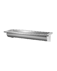 Delabie Wall Mounted Stainless Steel Wash Trough (No Tap Holes)