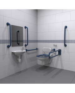 Fitzroy Of London Wall Hung Doc M Toilet Pack with Concealed Grab Rail Fixings
