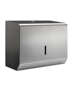 C-Fold/Multifold Hand Towel Dispenser - Brushed Stainless Steel, Small | Commercial Washrooms