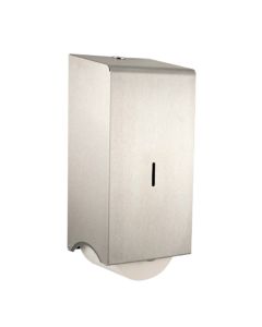 Brushed Stainless Steel Dual Corematic Toilet Roll Dispenser | Commercial Washrooms