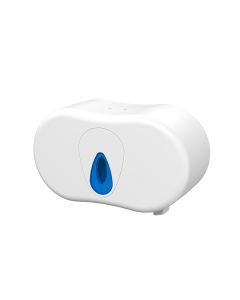 Modular Twin Micro 6" Jumbo Toilet Roll Plastic White Dispenser | Commercial Washrooms