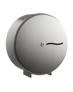 Brushed Stainless Steel Mini Jumbo Toilet Roll Dispenser - 10" Mini Jumbo  | Commercial Washrooms