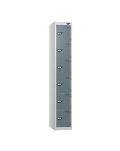 Six Door Metal Locker - Grey Doors